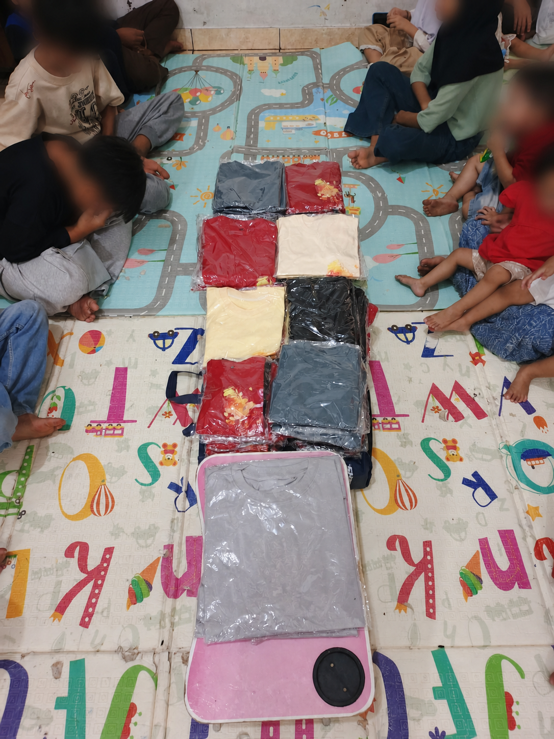 New clothing prepared for a community donation